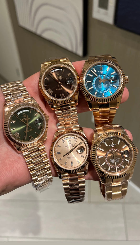 ROSE GOLD DATEJUST AND SKYDWELLER