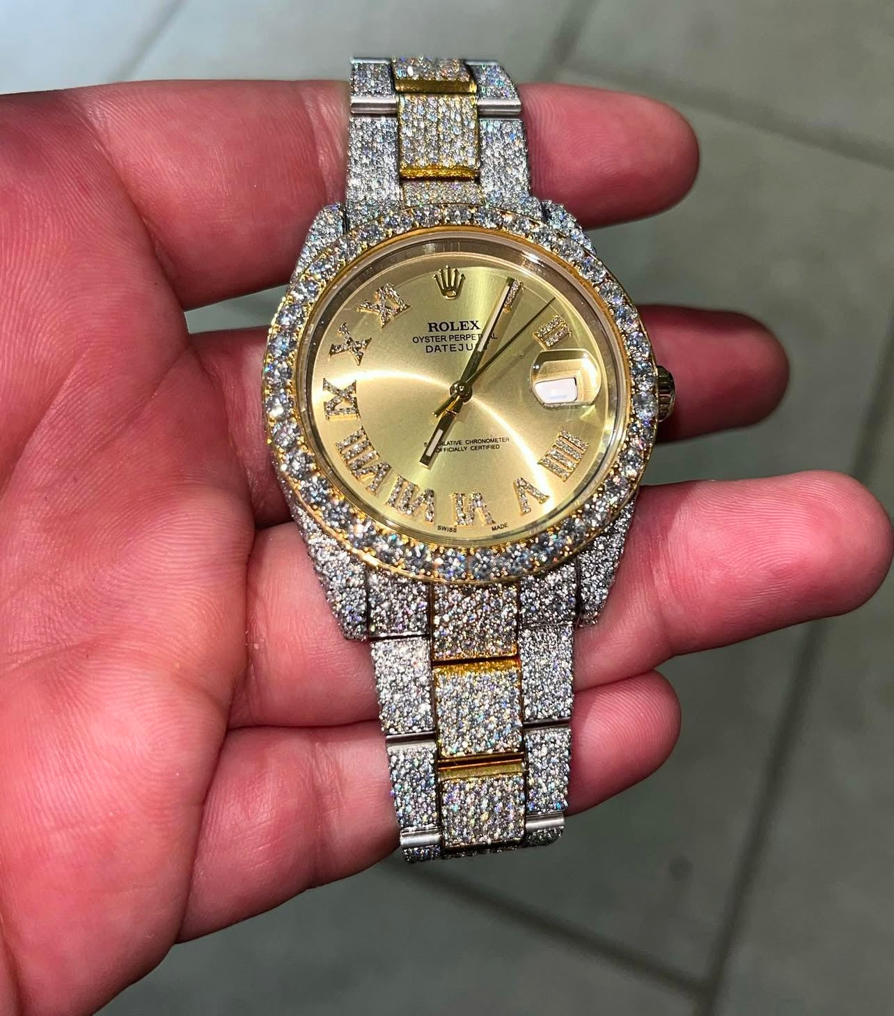 Iced Gold Datejust gold dial