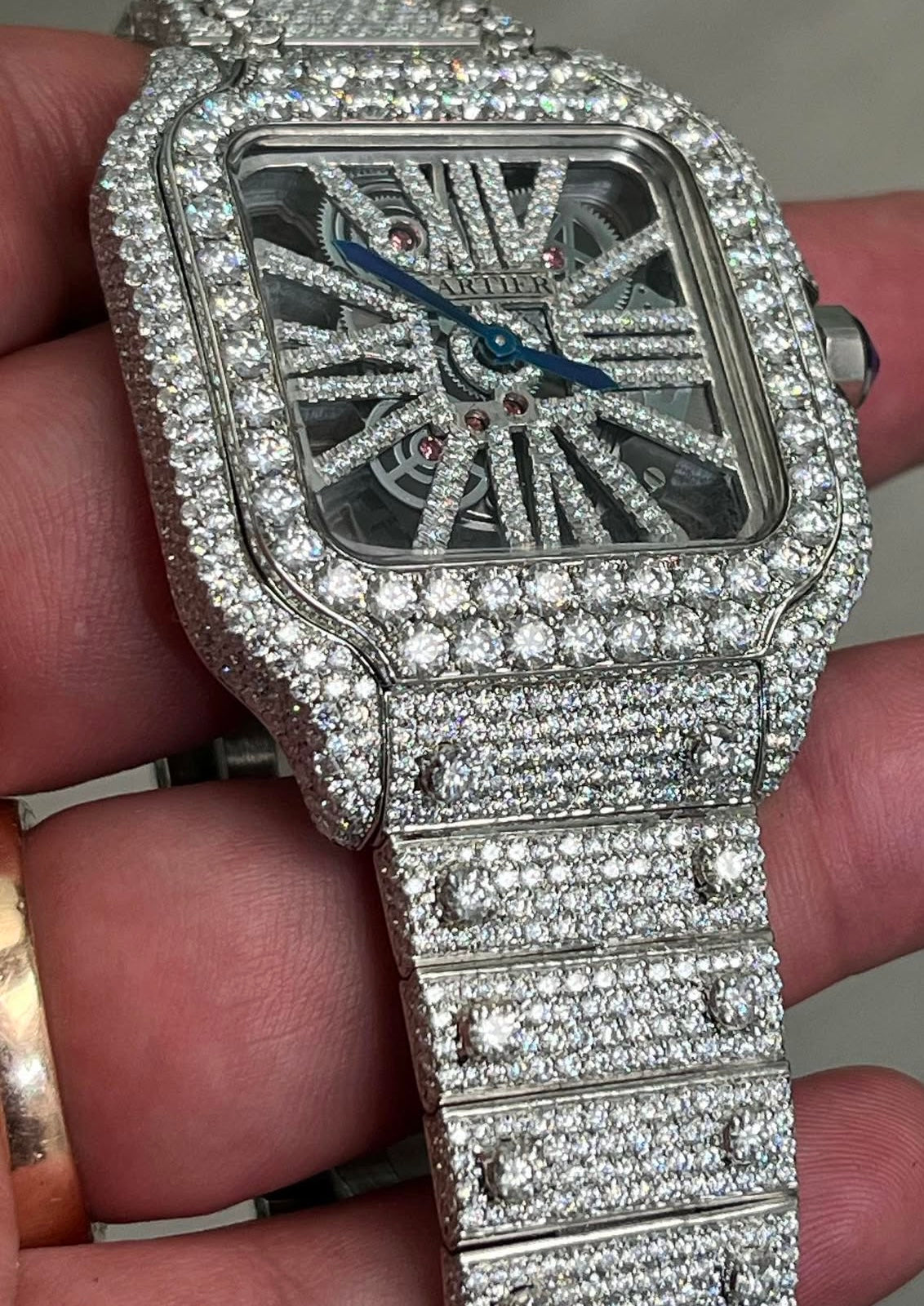 White gold SANTOS DE SKELETON
WATCH